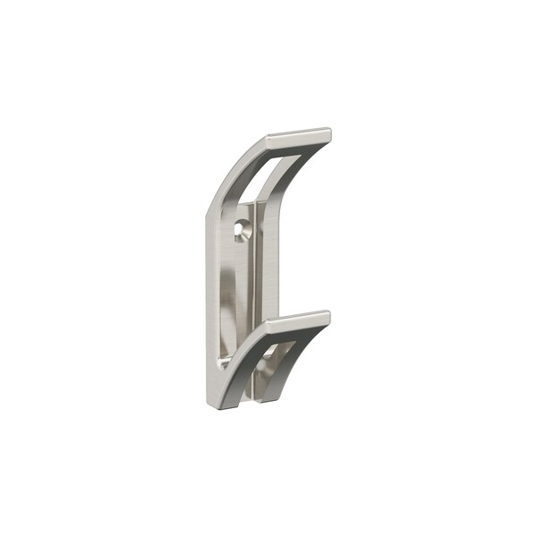 Amerock Avid Contemporary Double Prong Satin Nickel Wall Hook H37010G10 - main